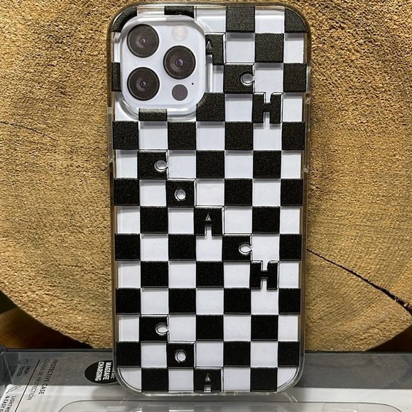 NWT COACH iPHONE CHECKER CELL PHONE CASE 12/12 PRO - Picture 10 of 15